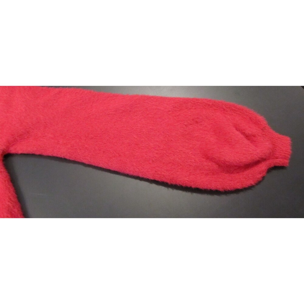 Altar’d State Fuzzy Eyelash Cropped Sweater Raspberry XS Pre‑Owned Tie back - Picture 7 of 9